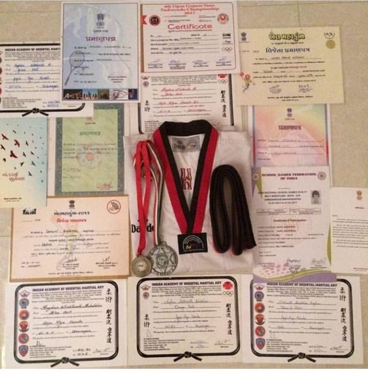 Taekwondo and Belt Wrestling Certificates